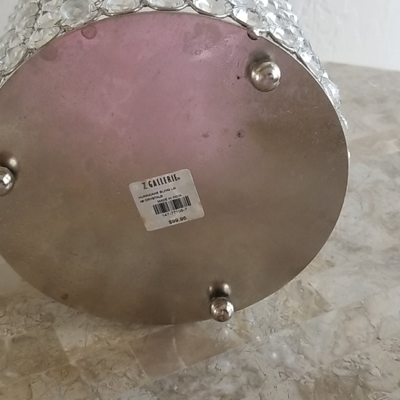 Z Gallerie Extra Large Crystal Candle Holder - Picture 3 of 4